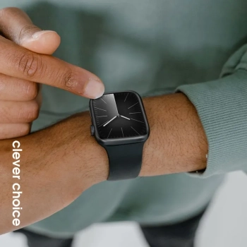 Crong Liquid - Pasek do Apple Watch 38/40/41 mm (czarny)