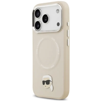 Karl Lagerfeld Karl Pin MagSafe - Etui iPhone 17 Pro Max (beżowy)