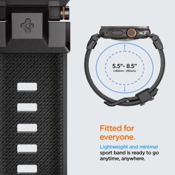 Spigen DuraPro Armor - Pasek do Apple Watch 44/45/46/49 mm (Black Edition)