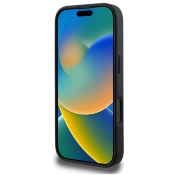 Guess Saffiano Peony Classic Logo MagSafe - Etui iPhone 16 Pro Max (czarny)
