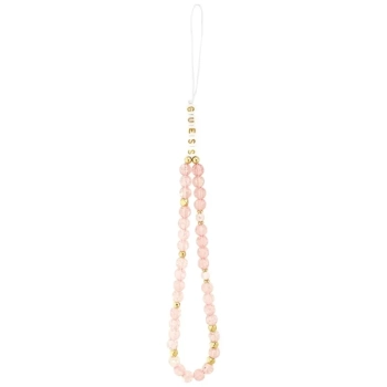 Guess IML Flowers Electro Pearl Strap MagSafe - Etui iPhone 17 Pro (różowy)