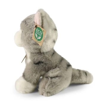 Rappa - Pluszowa realistyczna maskotka Kot szary siedzący 18 cm Eco-Friendly