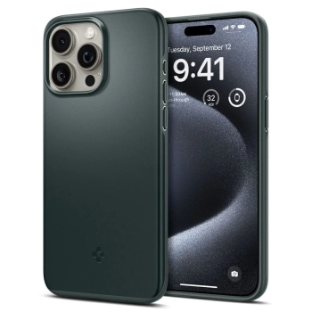 Spigen Thin Fit - Etui do iPhone 15 Pro (Zielony)