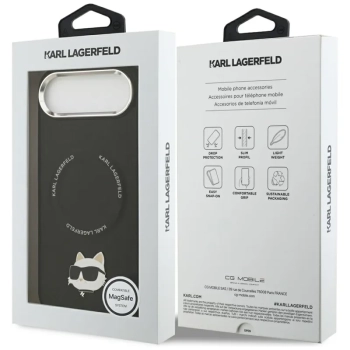 Karl Lagerfeld Choupette Pin MagSafe - Etui iPhone Air (czarny)