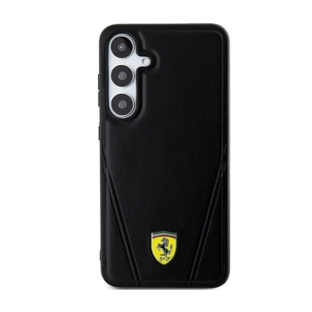 Ferrari Hot Stamp V Lines MagSafe - Etui Samsung Galaxy S24 (czarny)