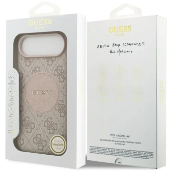 Guess 4G Circle Classic Logo MagSafe - Etui iPhone Air (różowy)