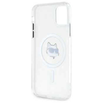 Karl Lagerfeld IML Metal Choupette Head MagSafe - Etui iPhone 11 (biały)