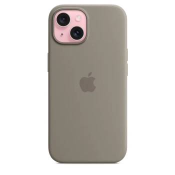 Apple Silicone Case - Silikonowe etui z MagSafe do iPhone 15 (popielaty brąz)
