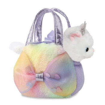 Fancy Pal - Pluszowa maskotka Kotka Księżniczka Big Bow ze srebrną koroną w kolorowej torbie 20 cm Eco-Friendly