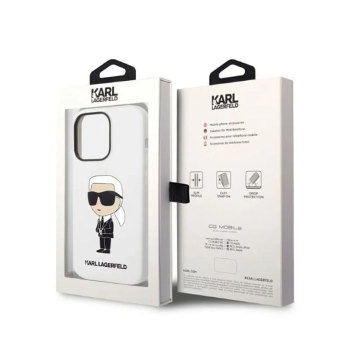 Karl Lagerfeld Silicone NFT Ikonik - Etui iPhone 14 Pro (biały)
