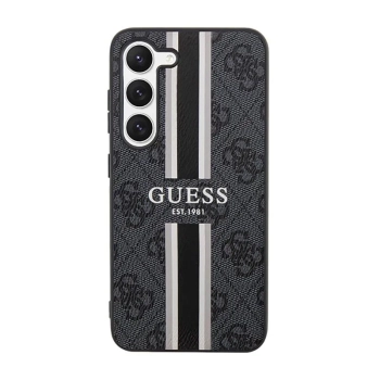 Guess 4G Printed Stripe - Etui Samsung Galaxy S23 (czarny)