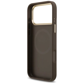 Guess 4G Strass Logo MagSafe - Etui iPhone 17 Pro Max (brązowy)
