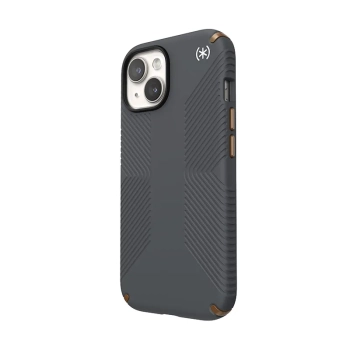 Speck Presidio2 Grip - Etui iPhone 16e / iPhone 15 / iPhone 14 / iPhone 13 (Charcoal Grey / Cool Bronze / White)