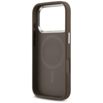 Guess 4G Triangle Logo MagSafe - Etui iPhone 17 Pro (brązowy)