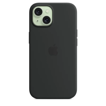 Apple Silicone Case - Silikonowe etui z MagSafe do iPhone 15 (czarny)