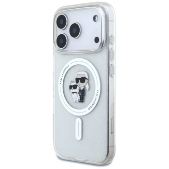 Karl Lagerfeld IML Karl Choupette Glitter MagSafe - Etui iPhone 17 Pro Max (przezroczysty)