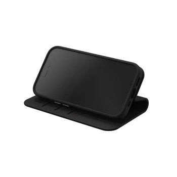 Moshi Overture MagSafe - Skórzane etui 3w1 z klapką iPhone 15 (Midnight Black)