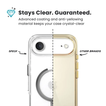 Speck Presidio Perfect Clear MagSafe - Etui iPhone Air (Clear / Silver)