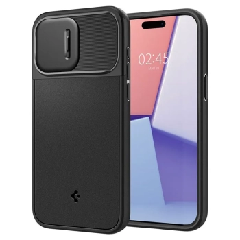 Spigen Optik Armor Mag MagSafe - Etui do iPhone 15 Pro (Czarny)