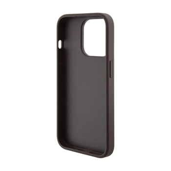 Guess Grip Stand 4G Triangle Strass Logo - Etui iPhone 15 Pro (brązowy)