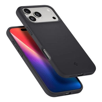 Spigen Silicone Fit Mag MagSafe - Etui do iPhone 17 Pro (Black)