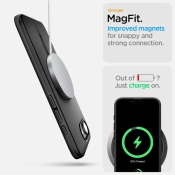 Spigen Thin Fit Mag MagSafe - Etui do iPhone 16e (Czarny)