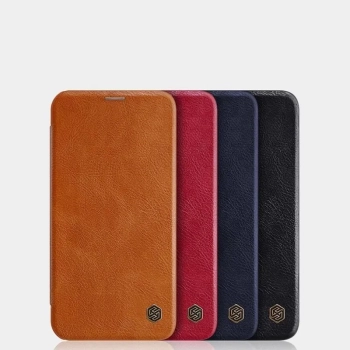 Nillkin Qin Leather Case - Etui Apple iPhone 12 Pro Max (Blue)