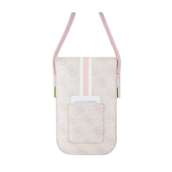 Guess 4G Stripes - Torebka crossbody na telefon (różowy)