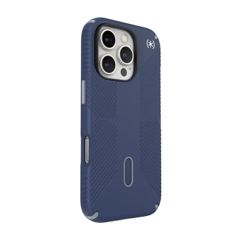 Speck Presidio2 Grip ClickLock & MagSafe - Etui iPhone 16 Pro (Coastal Blue / Dust Grey / White)