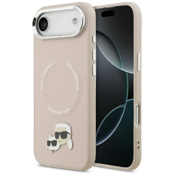 Karl Lagerfeld Karl & Choupette Pins MagSafe - Etui iPhone Air (różowy)