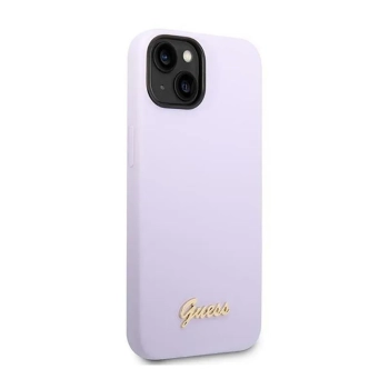 Guess Silicone Vintage - Etui iPhone 14 (fioletowy)