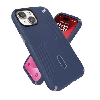 Speck Presidio2 Grip ClickLock & Magsafe - Etui iPhone 15 / iPhone 14 / iPhone 13 (Coastal Blue / Dustgrey / White)