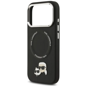 Karl Lagerfeld Karl & Choupette Pins MagSafe - Etui iPhone 17 Pro (czarny)