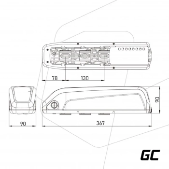 Green Cell - Bateria do roweru elektrycznego 48V 14.5Ah Li-Ion z Ładowarką GC PowerMove