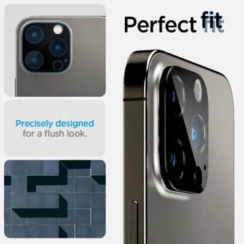 Spigen Optik.TR Camera Lens Protector 2-Pack - Szkło ochronne na obiektyw do iPhone 16 Pro / 16 Pro Max / 15 Pro / 15 Pro Max / 14 Pro / 14 Pro Max (B