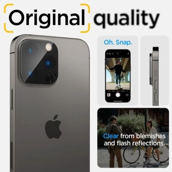 Spigen Optik.TR Camera Lens Protector 2-Pack - Szkło ochronne na obiektyw do iPhone 16 Pro / 16 Pro Max / 15 Pro / 15 Pro Max / 14 Pro / 14 Pro Max (B