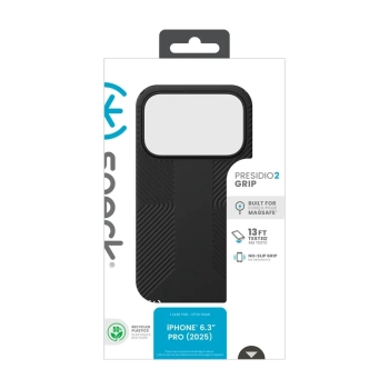 Speck Presidio2 Grip MagSafe - Etui iPhone 17 Pro (Black / Slate Grey / White)
