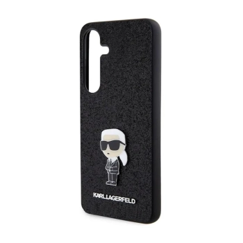 Karl Lagerfeld Fixed Glitter Ikonik Logo Metal Pin - Etui Samsung Galaxy S24 (czarny)