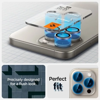 Spigen Optik.TR EZ Fit Camera Lens Protector 2-Pack - Szkło ochronne na obiektyw do iPhone 15 Pro / 15 Pro Max / iPhone 14 Pro / 14 Pro Max (2 szt) (N