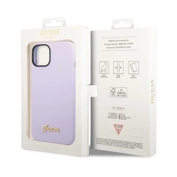 Guess Silicone Vintage - Etui iPhone 14 (fioletowy)