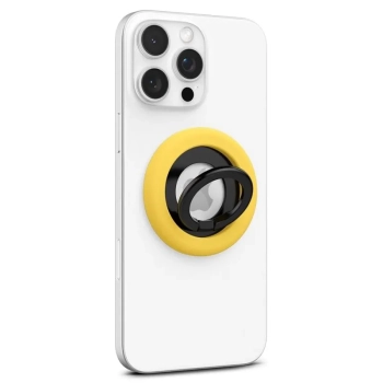 Spigen Nano Pop MagSafe Phone Ring - Magnetyczny uchwyt na palec z funkcją podstawki (Mango Yellow)