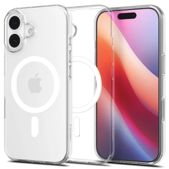 Spigen Liquid Crystal Mag MagSafe - Etui do iPhone 17 (Clear/White)