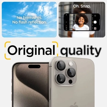 Spigen Optik.TR EZ Fit Camera Lens Protector 2-Pack - Szkło ochronne na obiektyw do iPhone 15 Pro / 15 Pro Max / iPhone 14 Pro / 14 Pro Max (2 szt) (N
