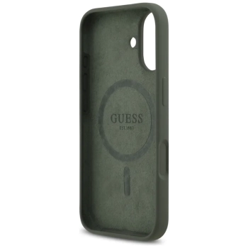 Guess Silicone Triangle Logo MagSafe - Etui iPhone 17 (khaki)