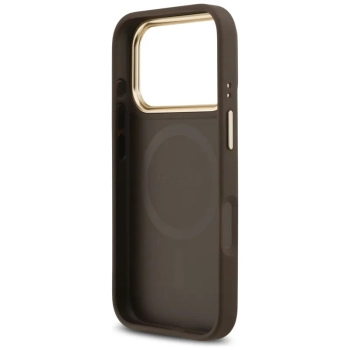 Guess 4G Strass Logo MagSafe - Etui iPhone 17 Pro (brązowy)