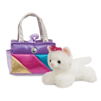 Fancy Pal - Pluszowa maskotka Kotka Księżniczka z różową koroną w tęczowej torbie 20 cm Eco-Friendly
