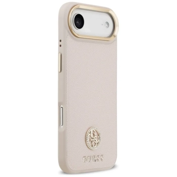 Guess Grained Strass Logo MagSafe - Etui iPhone Air (różowy)