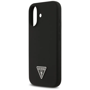 Guess Silicone Triangle Logo MagSafe - Etui iPhone 17 (czarny)