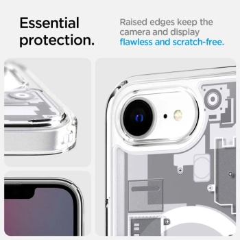 Spigen Ultra Hybrid Mag MagSafe - Etui do iPhone 16e (Zero One White)
