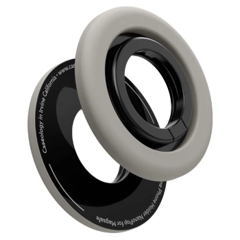 Spigen Nano Pop MagSafe Phone Ring - Magnetyczny uchwyt na palec z funkcją podstawki (Truffle Grey)